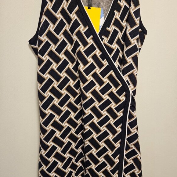 Diane Von Furstenberg x Target Collared Vintage Weave Sweaterknit Wrap Dress S. - Picture 7 of 16